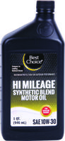 Best Choice Hi-Mileage 10W30 Motor Oil qt