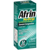 Afrin No Drip Plus Menthol Severe Congestion Pump Mist 0.5 fl oz