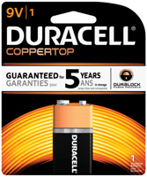 Duracell Coppertop 9-Volt Battery 1 ct