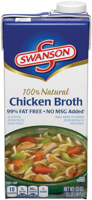 SWANSON CHICKEN BROTH FAT FREE 32OZ