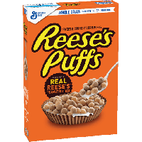 Reese's Puffs Corn Puffs, Sweet and Crunchy, Peanut Butter, Large Size 16.7 oz