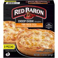 Red Baron Deep Dish Singles Four Cheese Pizza 2 Count 2 ct / 5.6 oz