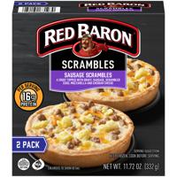 Red Baron Sausage Scrambles Pizza 2 Count 11.72 oz