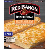Red Baron Singles French Bread 5 Cheese and Garlic Pizzas 2 Count 8.8 oz