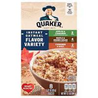 QUAKER INSTANT OATMEAL FLAVOR VARIETY PACK 8 CT