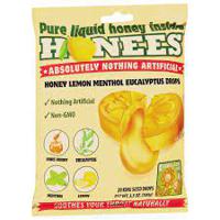 HONEES HONEY LEMON MENTOL COUGH DROPS 3 OZ