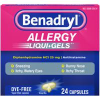 Benadryl Allergy Dye-Free Liqui-Gels 24 ct