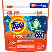 Tide PODS Ultra Oxi Liquid Laundry Detergent Pacs, 15 Count