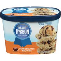 Blue Ribbon Classics Peanut Butter Brownie Reduced Fat Ice Cream 48 fl. oz. Tub